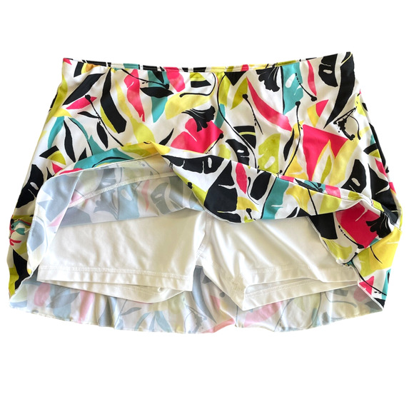 SOFIBELLA Women Size XL Multicolor Pull-On Lightweight Ruffled Activewear Skort - Picture 2 of 5